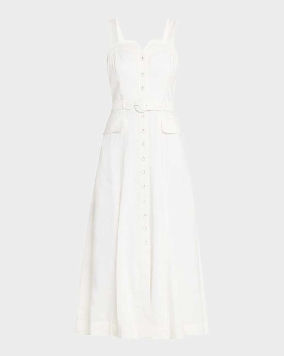 Belted Button-Front Shirtdress